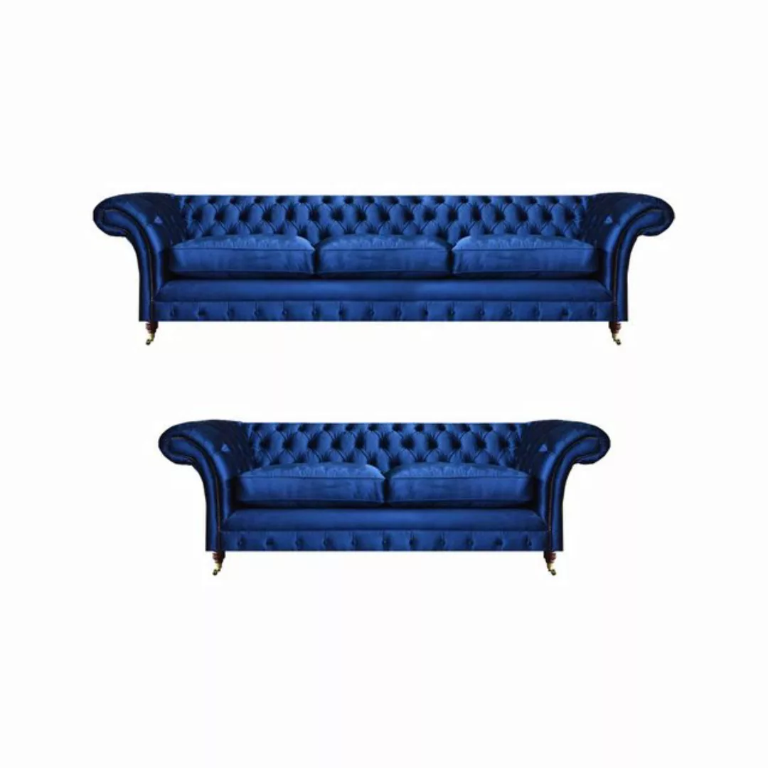JVmoebel Chesterfield-Sofa Modern Sofa Komplett Sofa Dreisitzer mit Zweisit günstig online kaufen