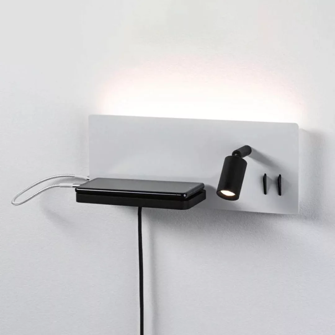 Paulmann LED-Wandleuchte Serra USB C, linke Seite günstig online kaufen
