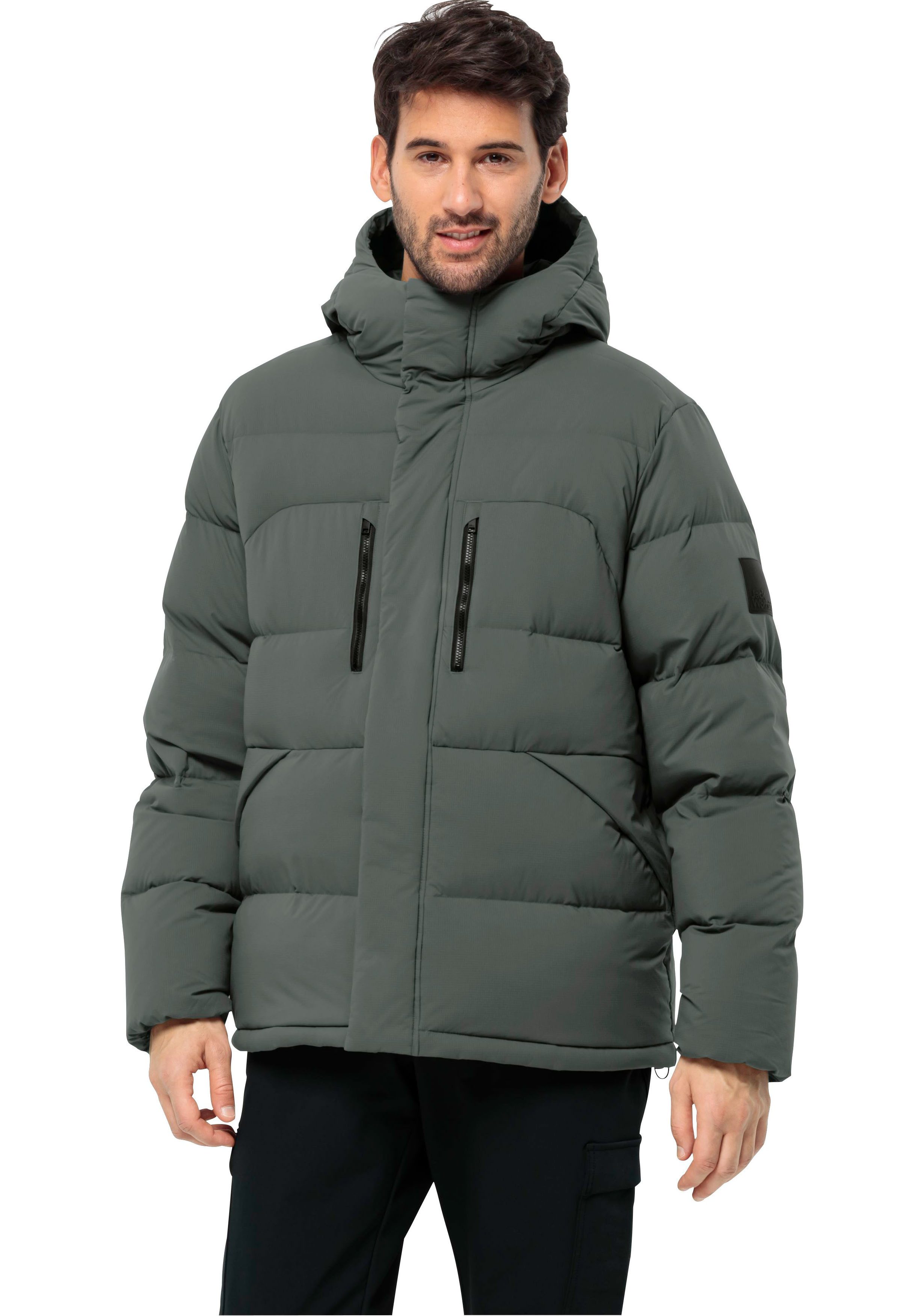 Jack Wolfskin Daunenjacke "ROEMERTOR JKT M", mit Kapuze, Wärmend, winddicht günstig online kaufen