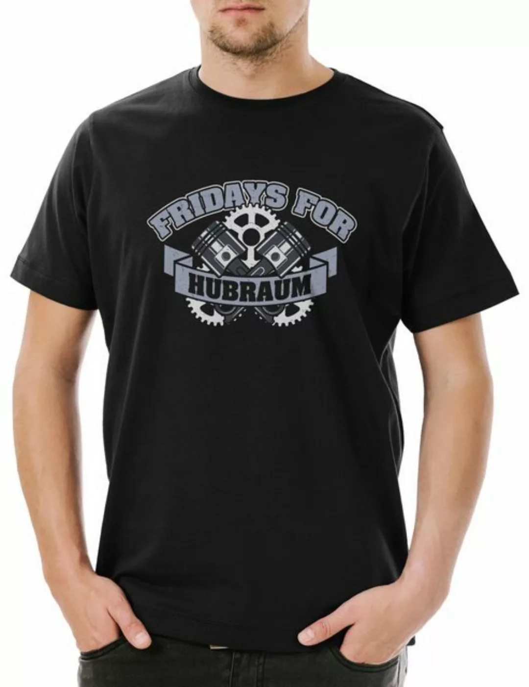 Urban Backwoods Print-Shirt Fridays For Hubraum Herren T-Shirt Auto KfZ Fan günstig online kaufen