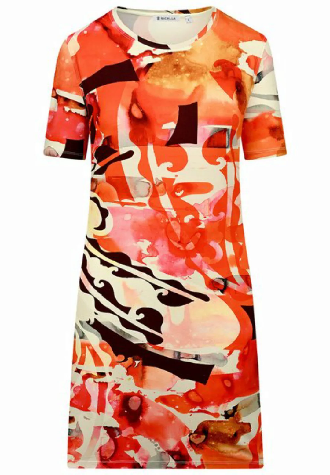 BICALLA Midikleid Dress Aqua Flowers - 07/red-brown (1-tlg) günstig online kaufen