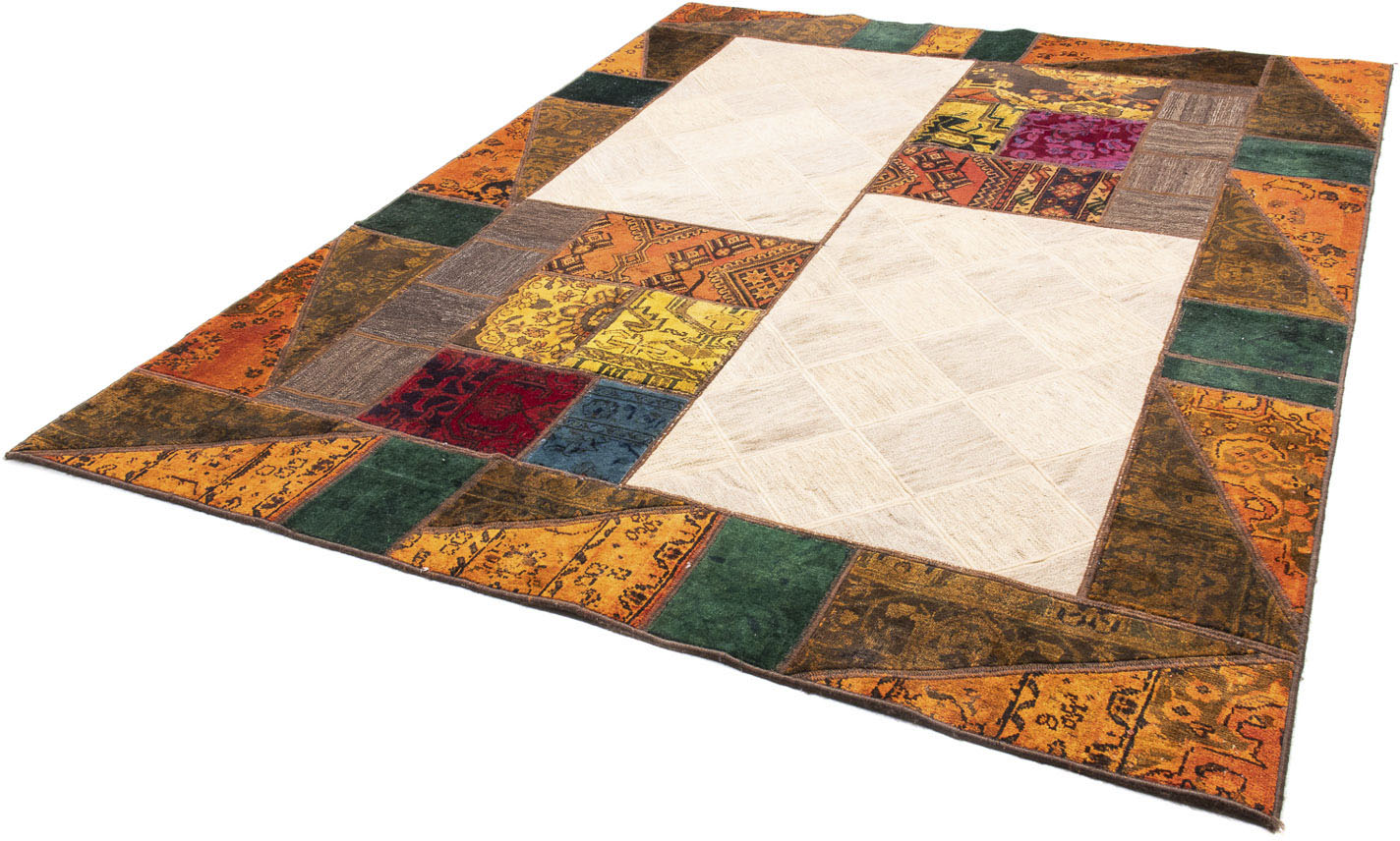 morgenland Teppich »Patchwork - 249 x 194 cm - mehrfarbig«, rechteckig, Woh günstig online kaufen