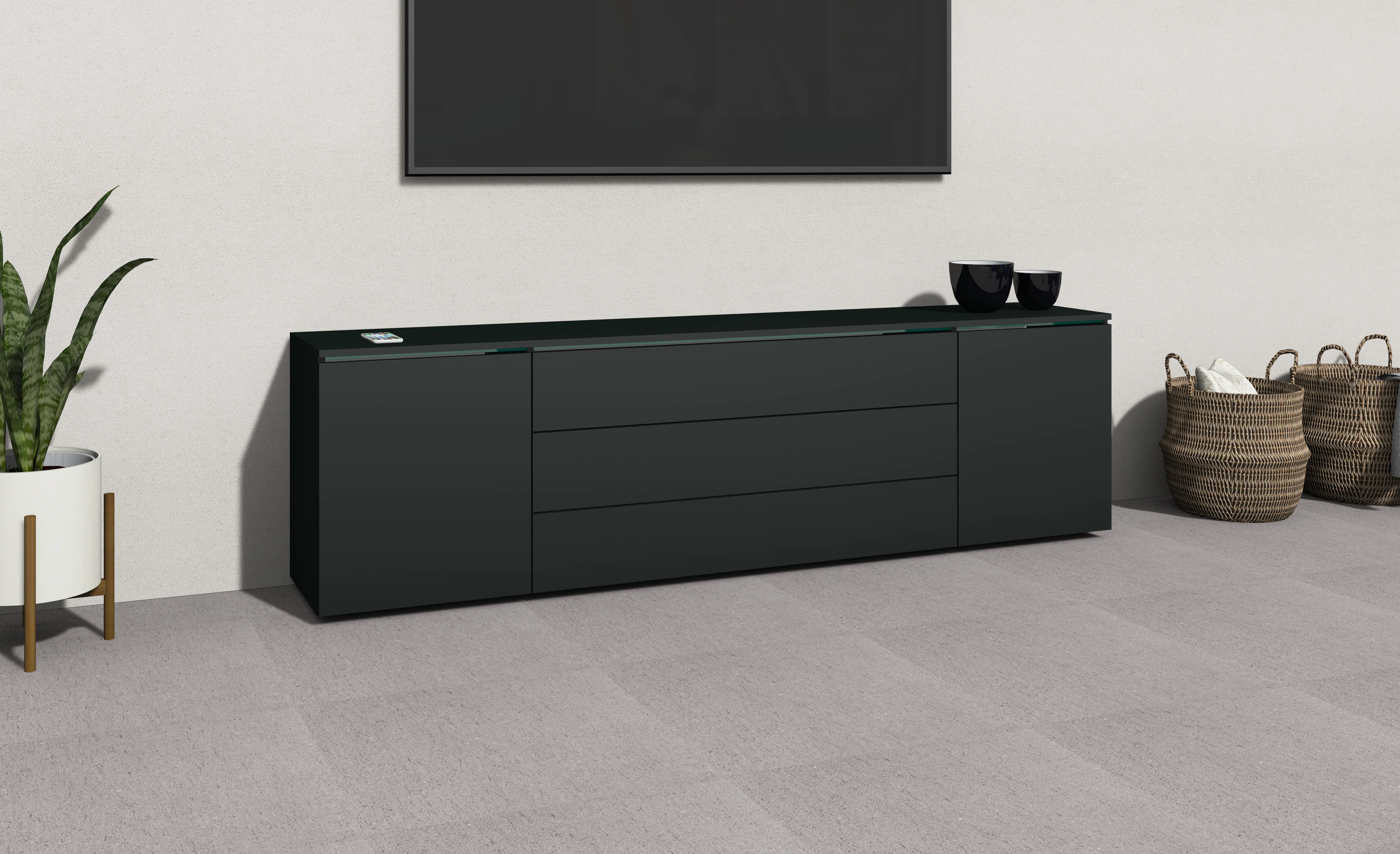 borchardt Möbel Lowboard "San Diego", Breite 200 cm günstig online kaufen