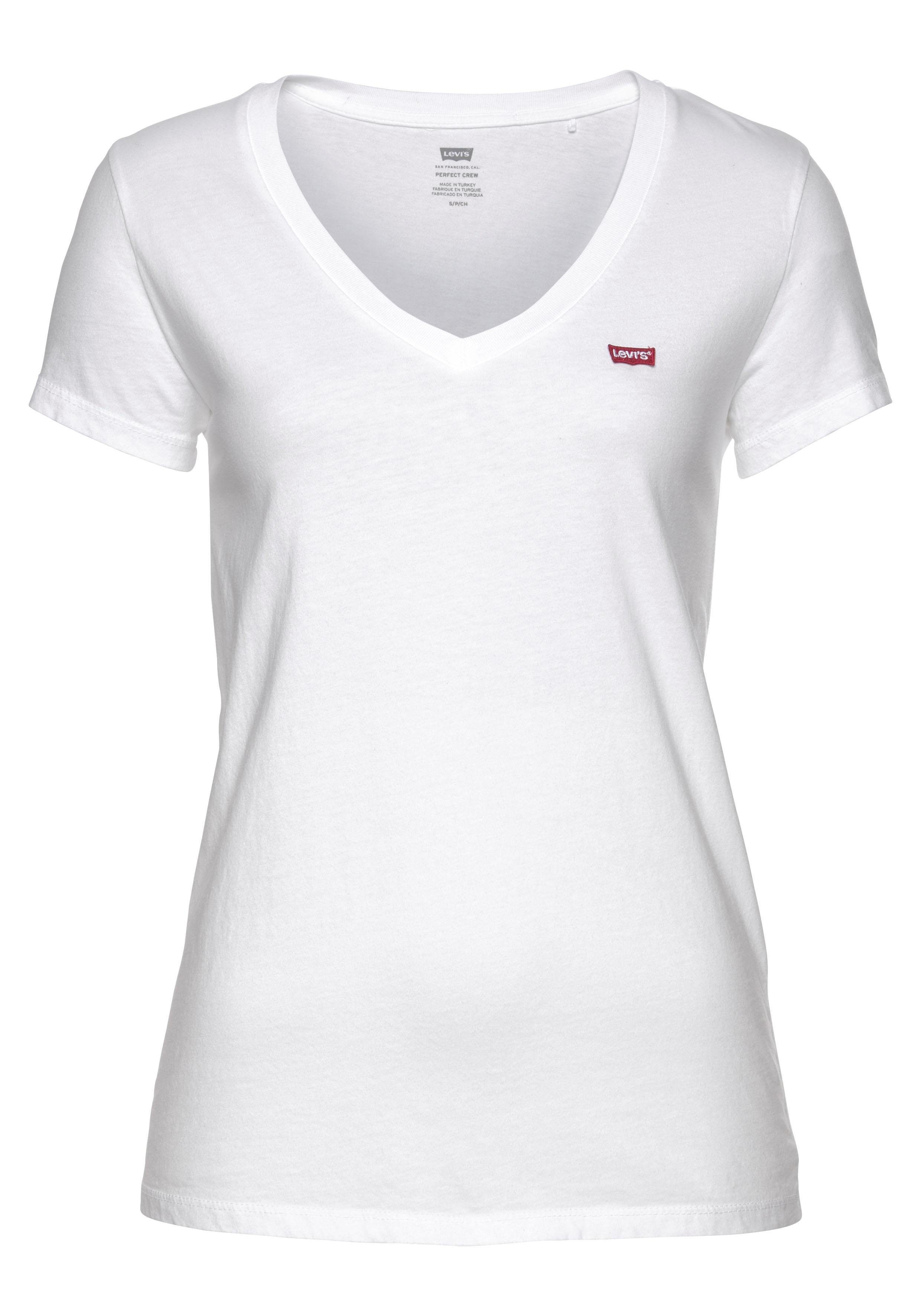 Levi's® V-Shirt Perfect Tee mit kleinem Batwing- Logo günstig online kaufen