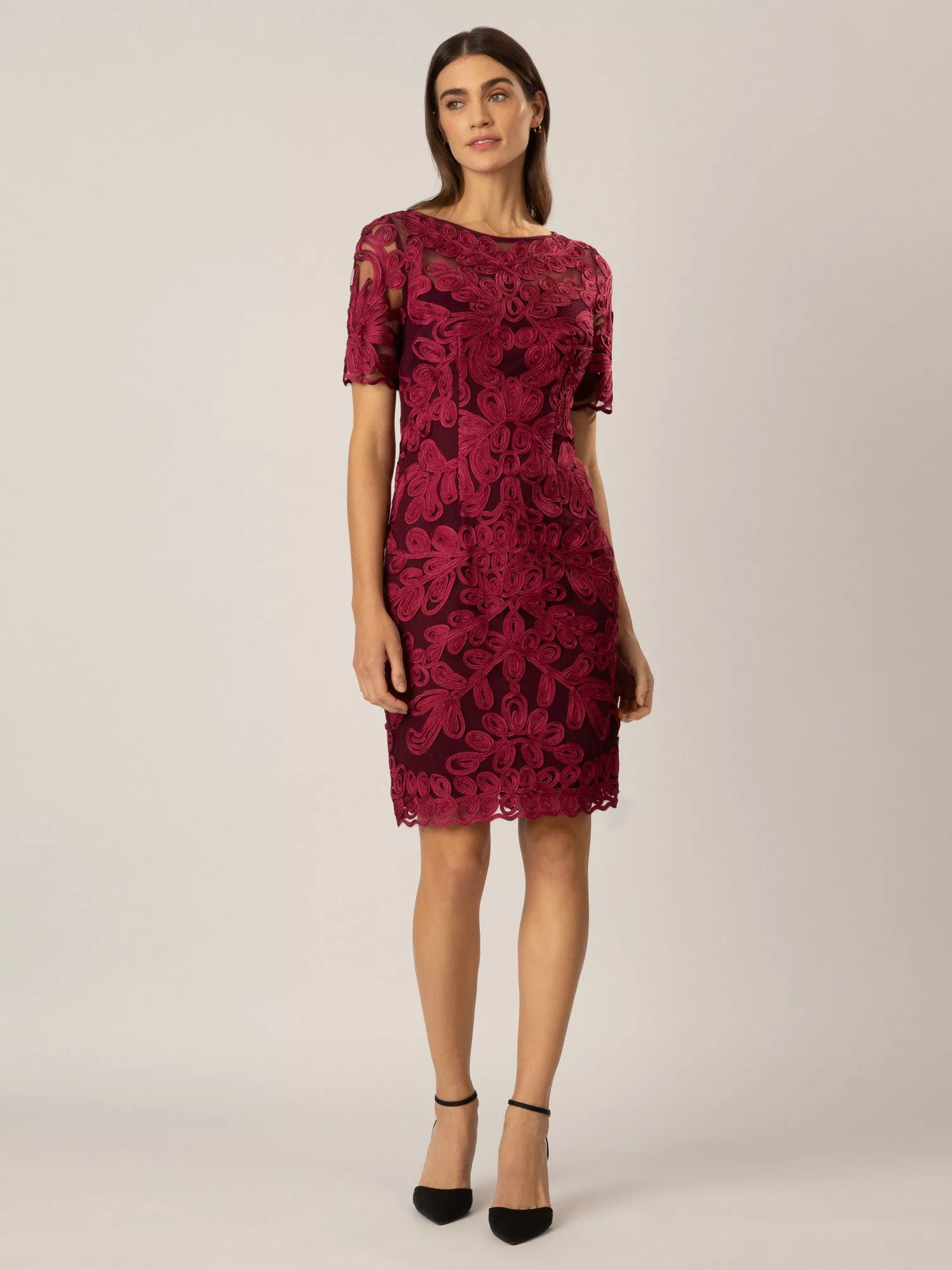 Apart Cocktailkleid mit allover aufwendig bestricktes günstig online kaufen