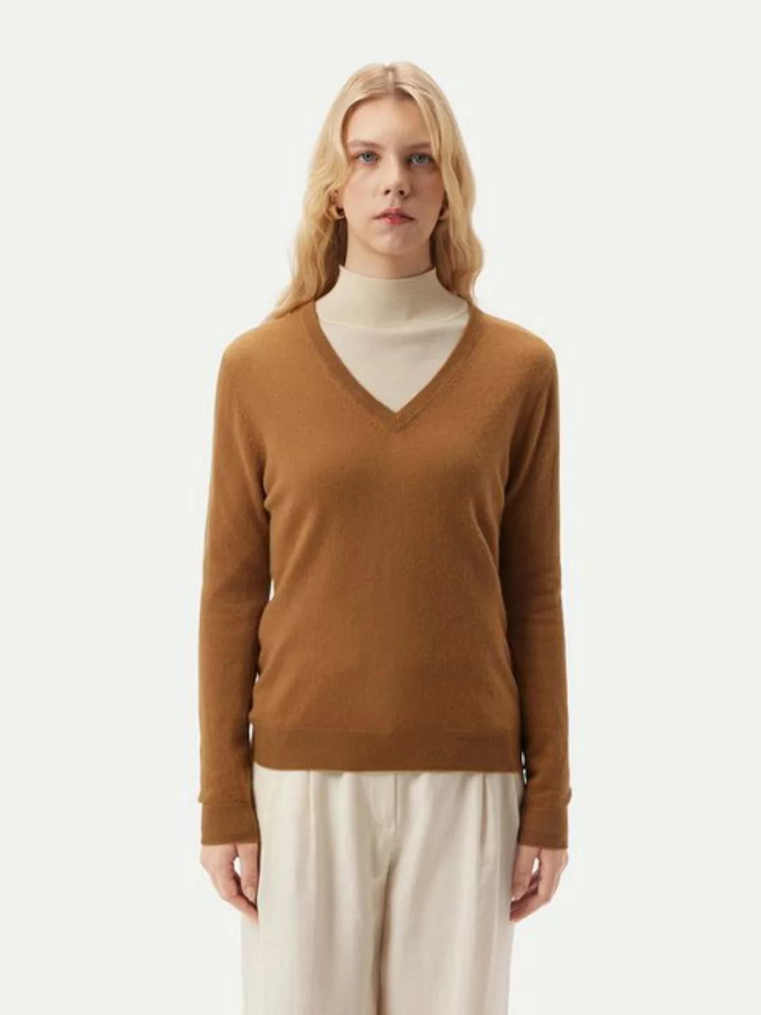 GOBI Cashmere V-Ausschnitt-Pullover Basic V-Ausschnitt Kaschmirpullover günstig online kaufen