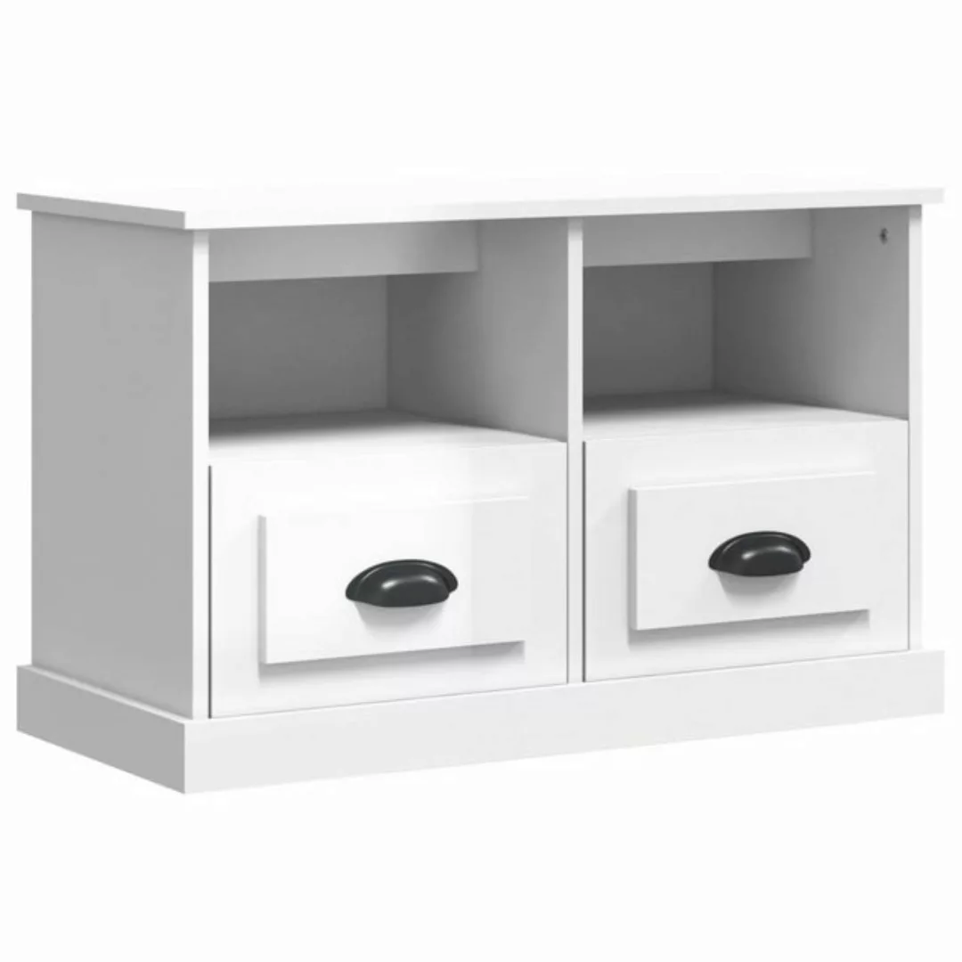 vidaXL TV-Schrank TV-Schrank Hochglanz-Weiß 80x35x50 cm Spanplatte günstig online kaufen