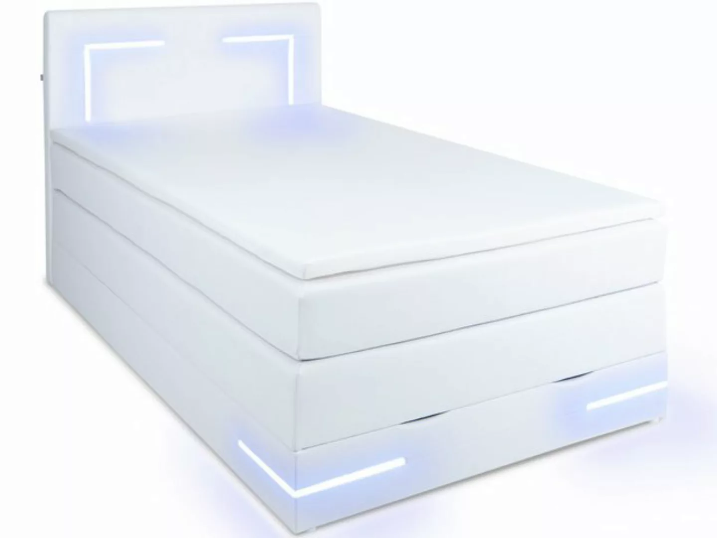 wonello Boxspringbett Lights 2.0, mit LED Beleuchtung und Topper, wahlweise günstig online kaufen