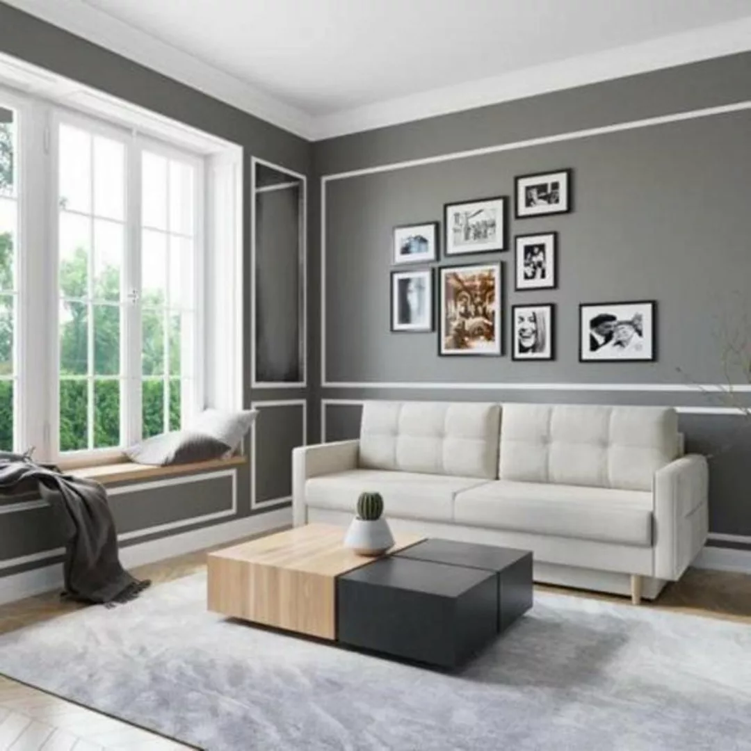 JVmoebel 3-Sitzer, Weiß Sofa 3 Sitzer Sofas Sitz Wohnzimmer Modern Design günstig online kaufen