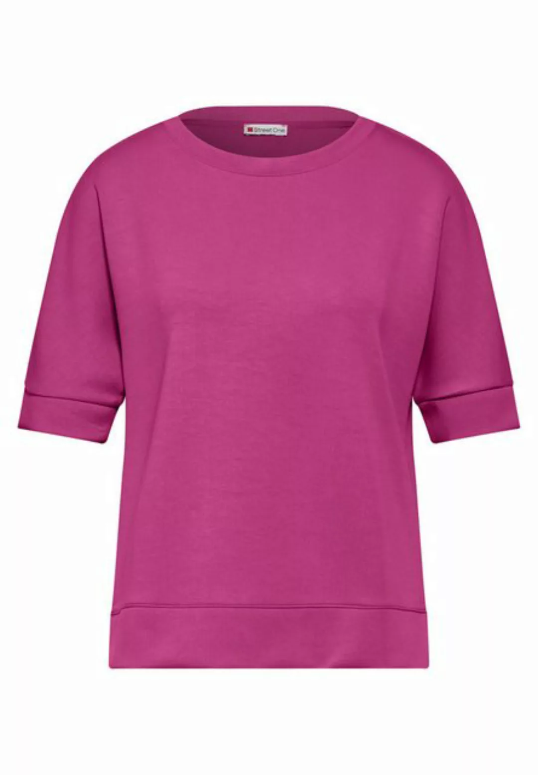 STREET ONE T-Shirt LTD QR silk look shirt, royal fuchsia günstig online kaufen