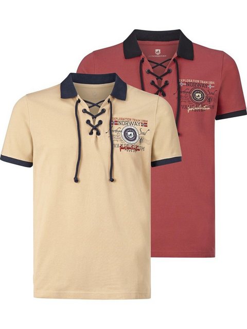 Jan Vanderstorm Poloshirt ELJAR mit lässigen Saumschlitzen günstig online kaufen