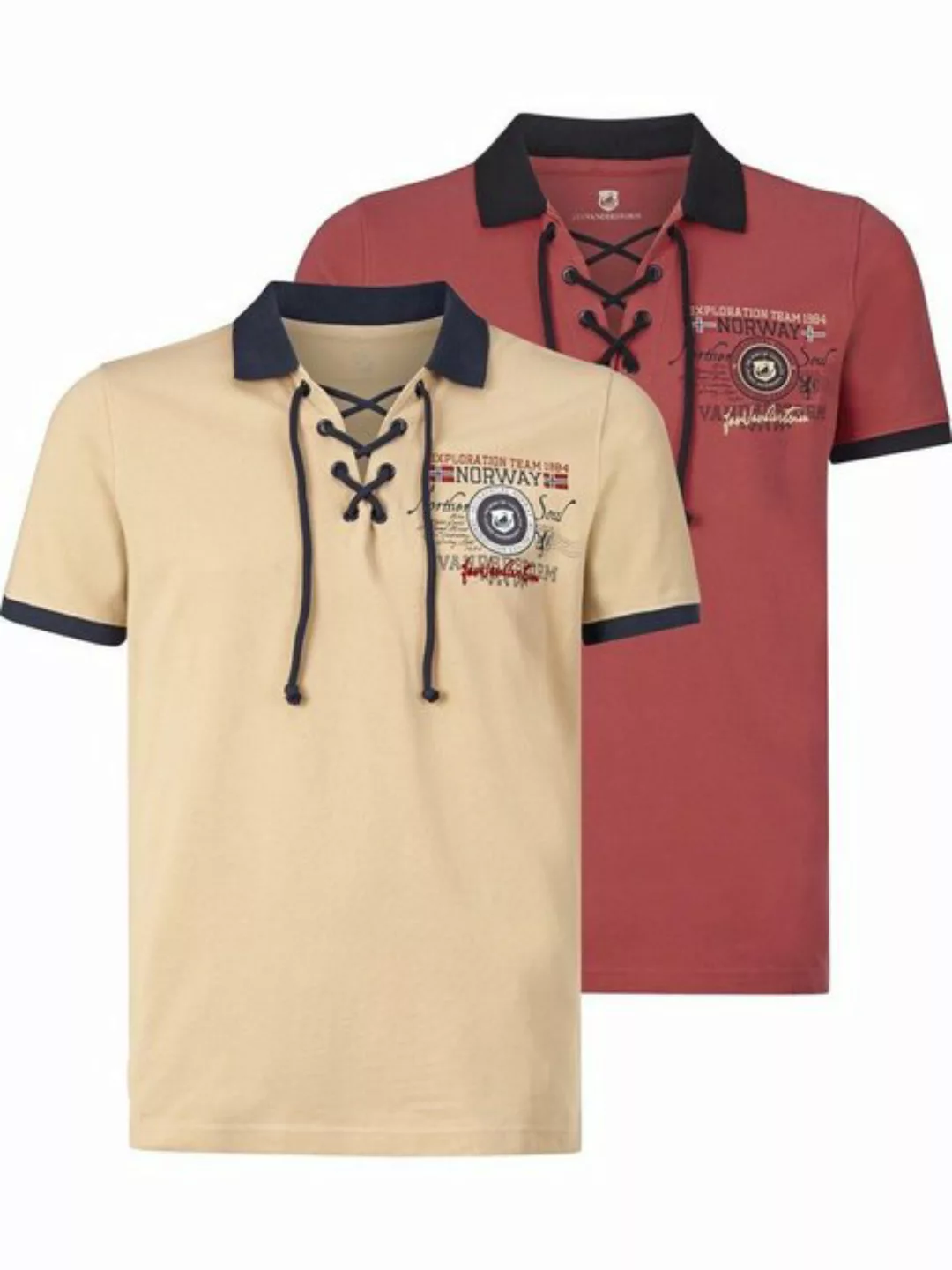 Jan Vanderstorm Poloshirt "Doppelpack Poloshirt ELJAR", mit lässigen Saumsc günstig online kaufen