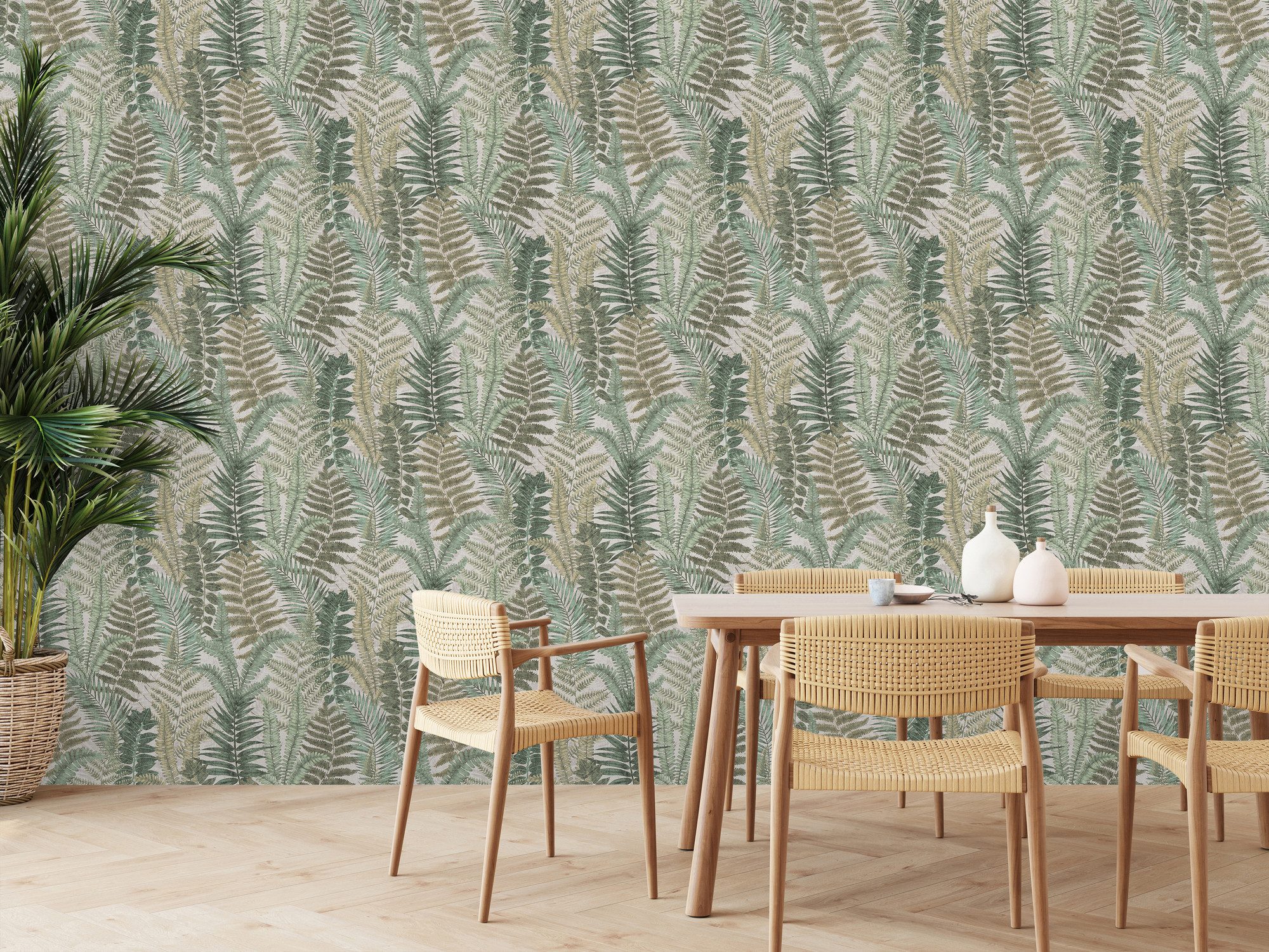 living walls Vliestapete Famous Garden Blätter-Tapete günstig online kaufen