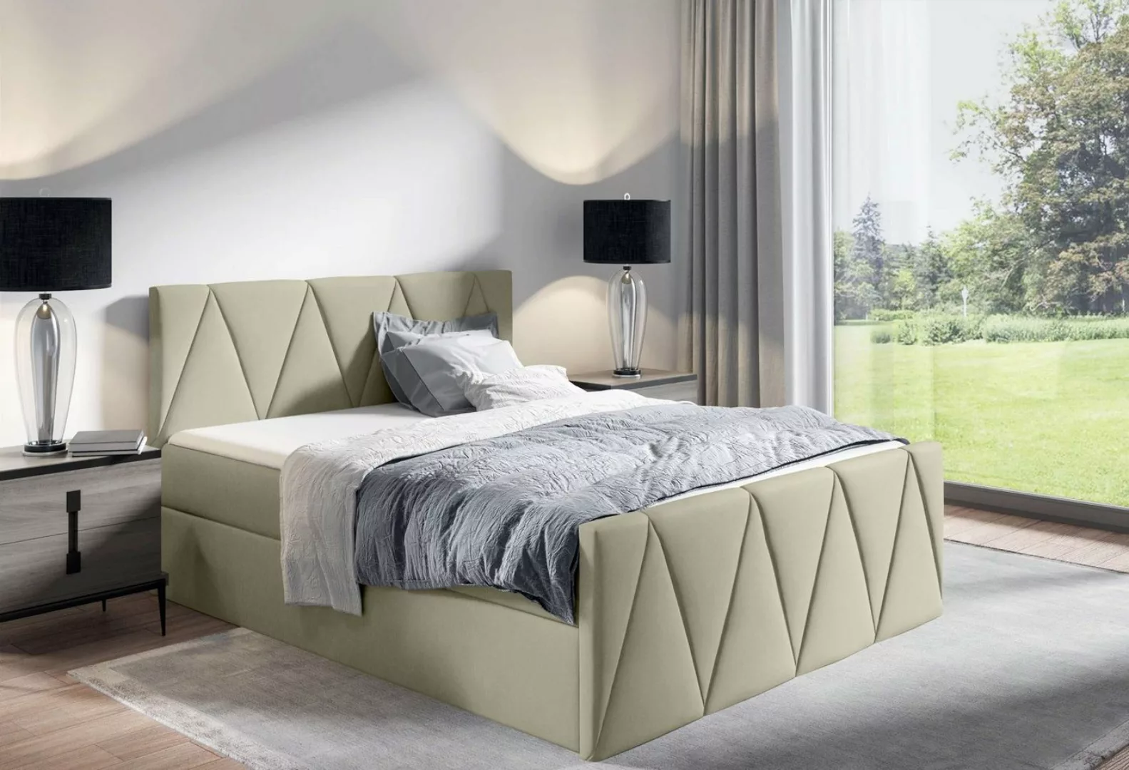 99rooms Boxspringbett Ilsa (Schlafzimmerbett, Bett), 120/140/160/180/200x20 günstig online kaufen