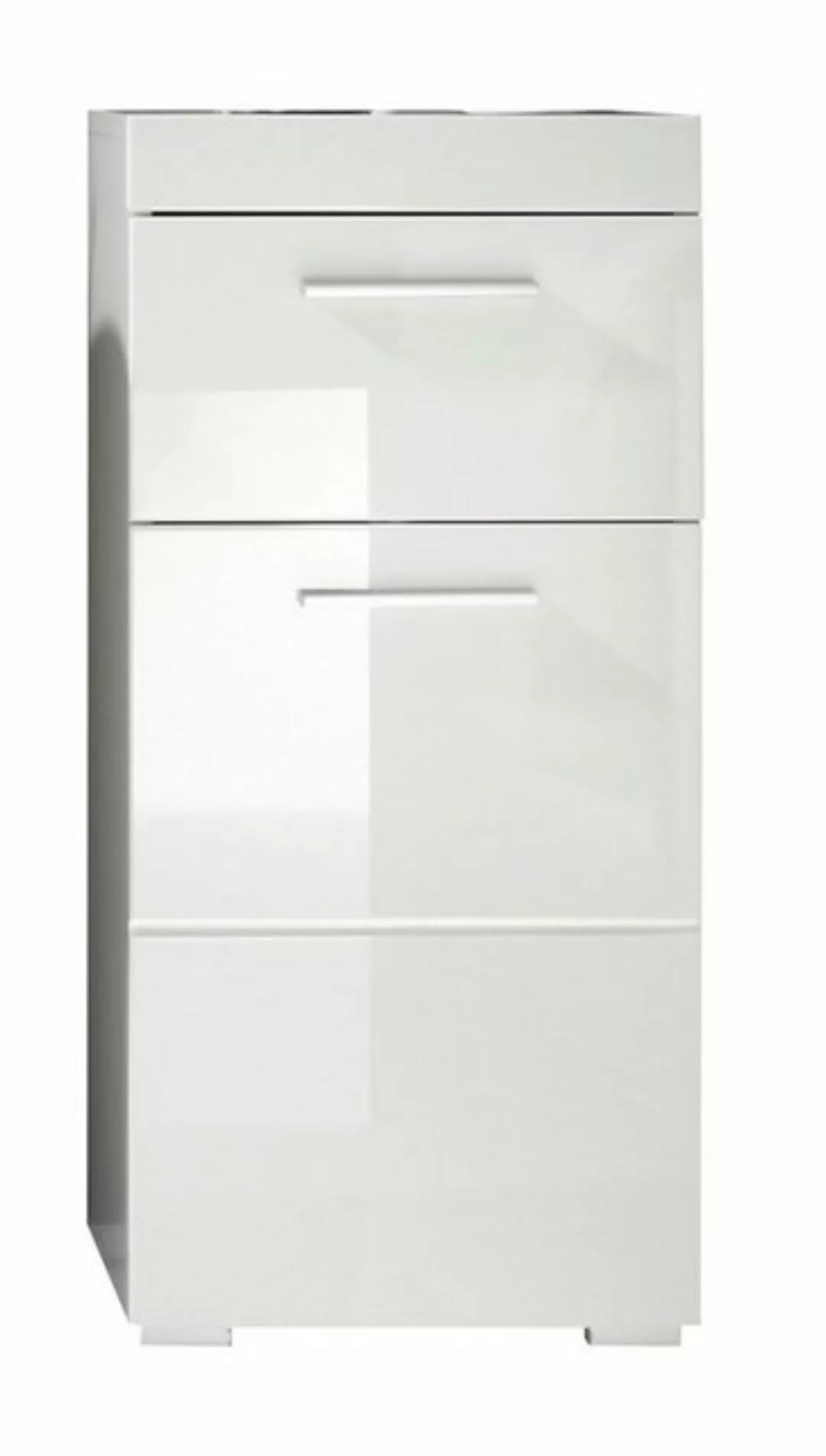 Badhängeschrank Amanda weiß weiß Hochglanz B/H/T: ca. 37x77x23 cm günstig online kaufen