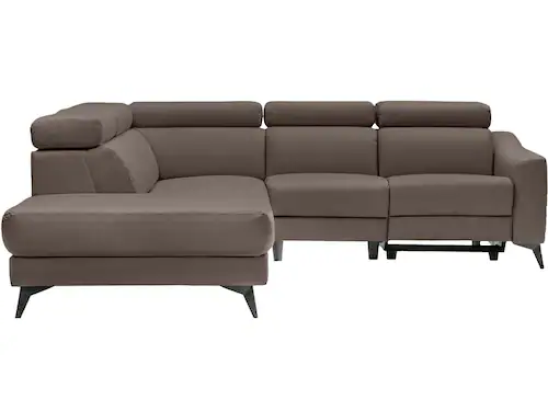 Places of Style Ecksofa Valerio, mit 1 elektrischer Relaxfunktion und USB-A günstig online kaufen