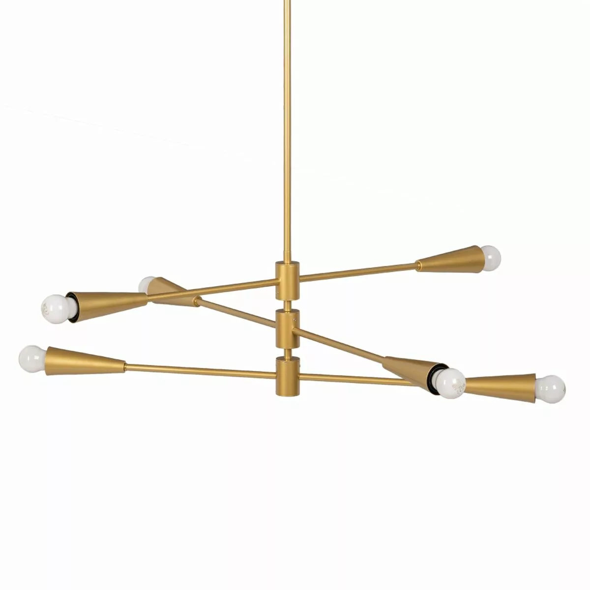 Deckenlampe 80 X 80 X 129,5 Cm Gold Metall Moderne günstig online kaufen