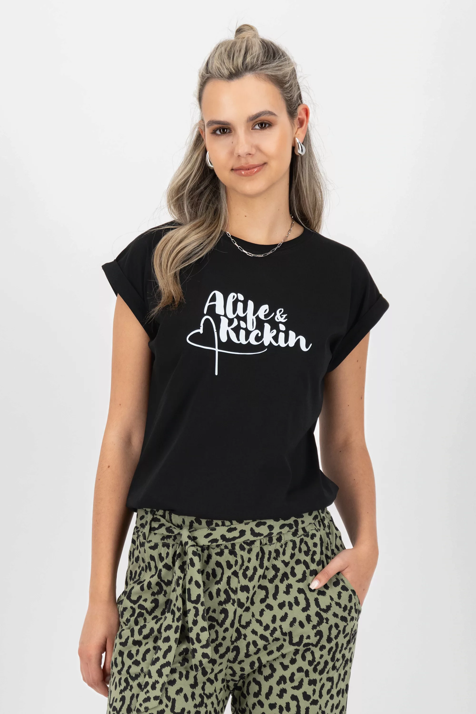 Alife & Kickin Rundhalsshirt "EnidAK P Shirt ak heart lettering Damen Shirt günstig online kaufen