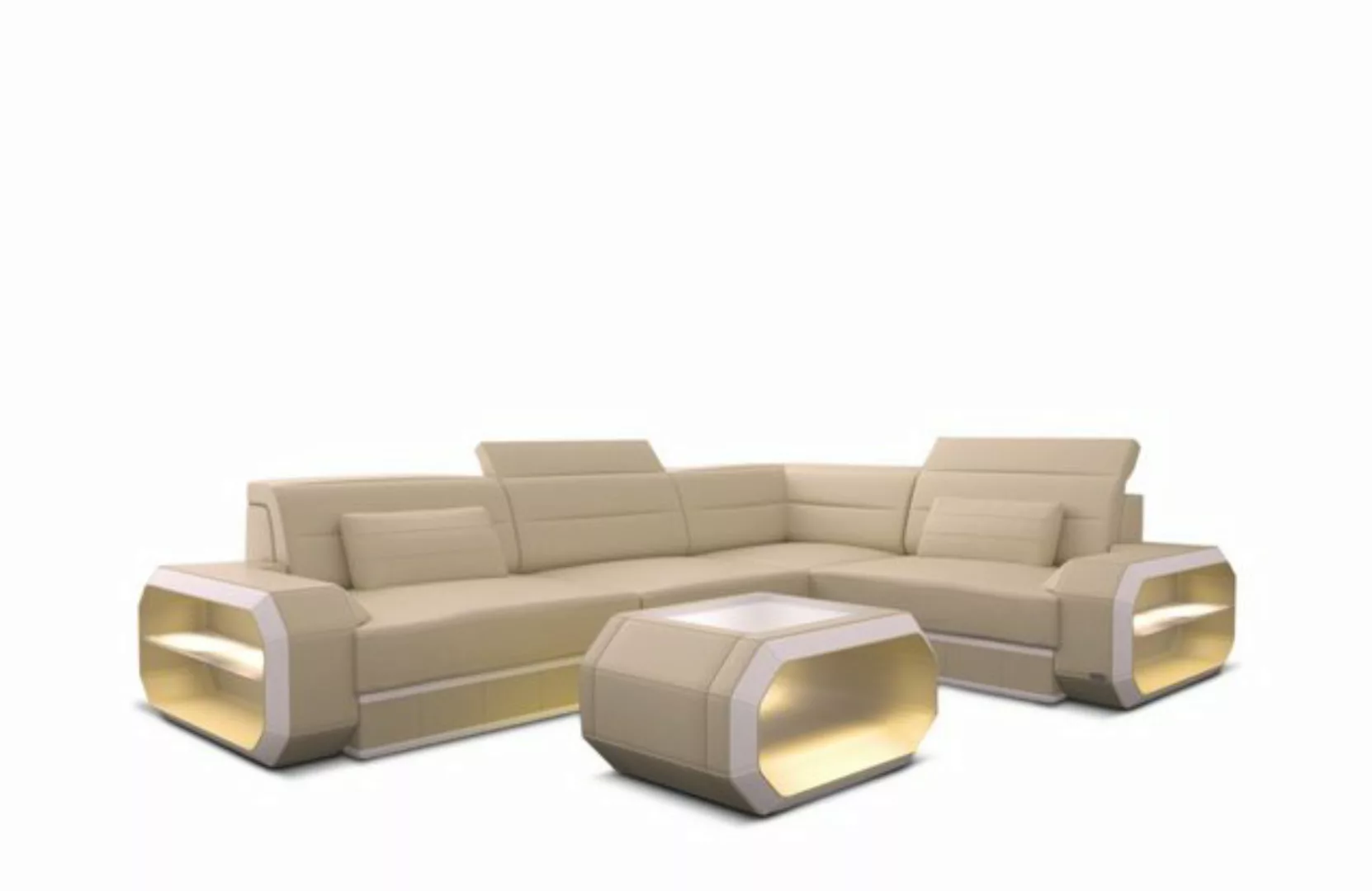 Sofa Dreams Ecksofa Sofa Leder Ledercouch Verona L Form Ledersofa, Couch, m günstig online kaufen