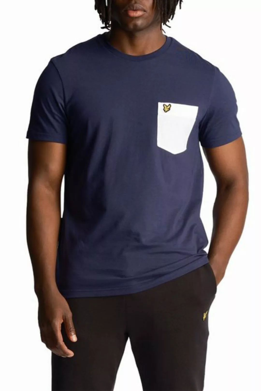 Lyle & Scott T-Shirt Basic Herren, 100% Baumwolle, Kontrast Brusttasche günstig online kaufen