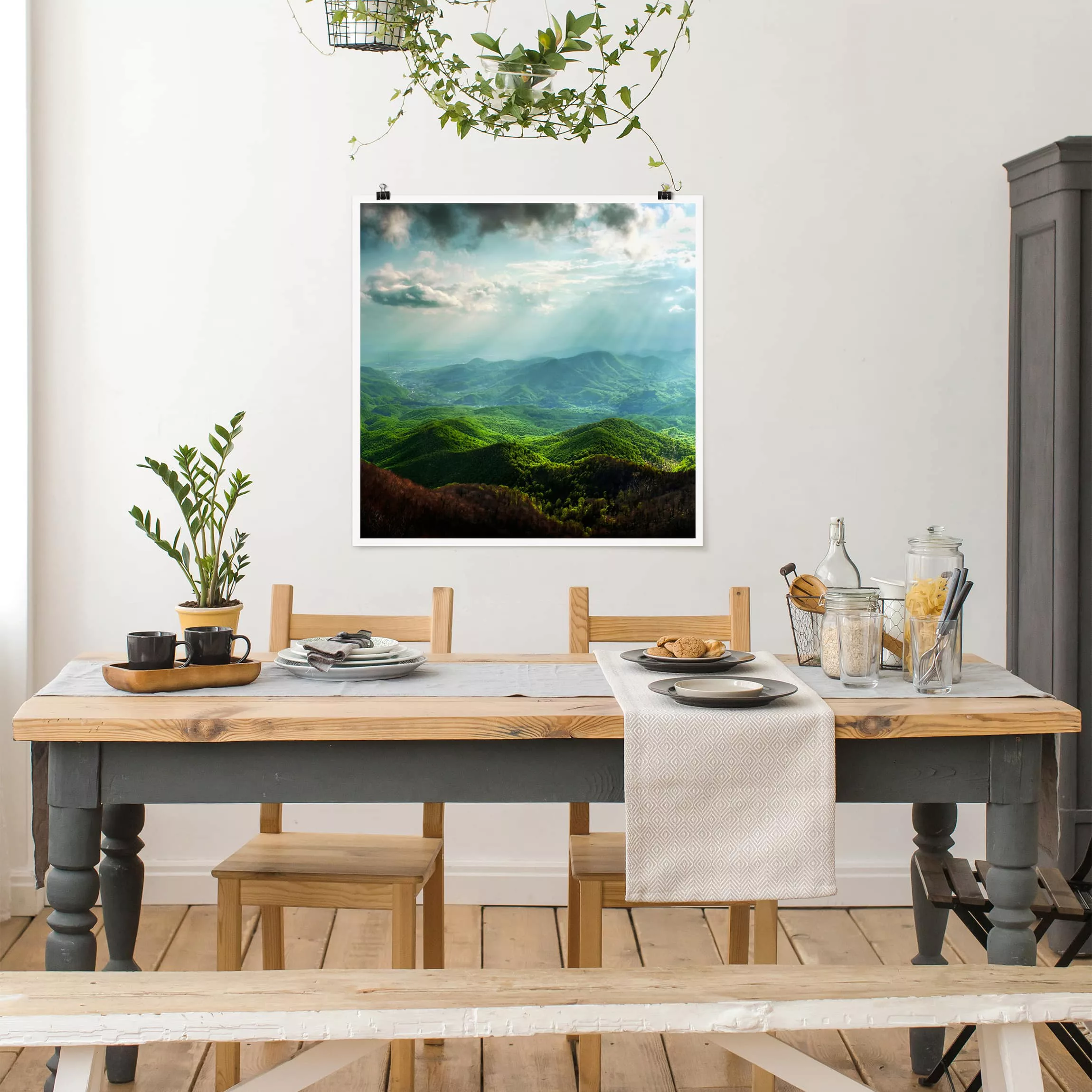 Poster Natur & Landschaft - Quadrat Heavenly Ground günstig online kaufen