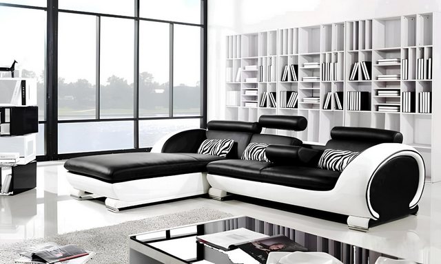 Xlmoebel Ecksofa Designer Ecksofa aus Leder mit passender Sofagarnitur, Cou günstig online kaufen