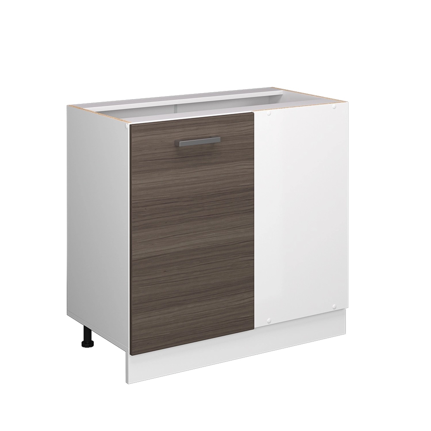 Vicco Eckunterschrank R-Line, Grau/Weiß, 86 cm günstig online kaufen