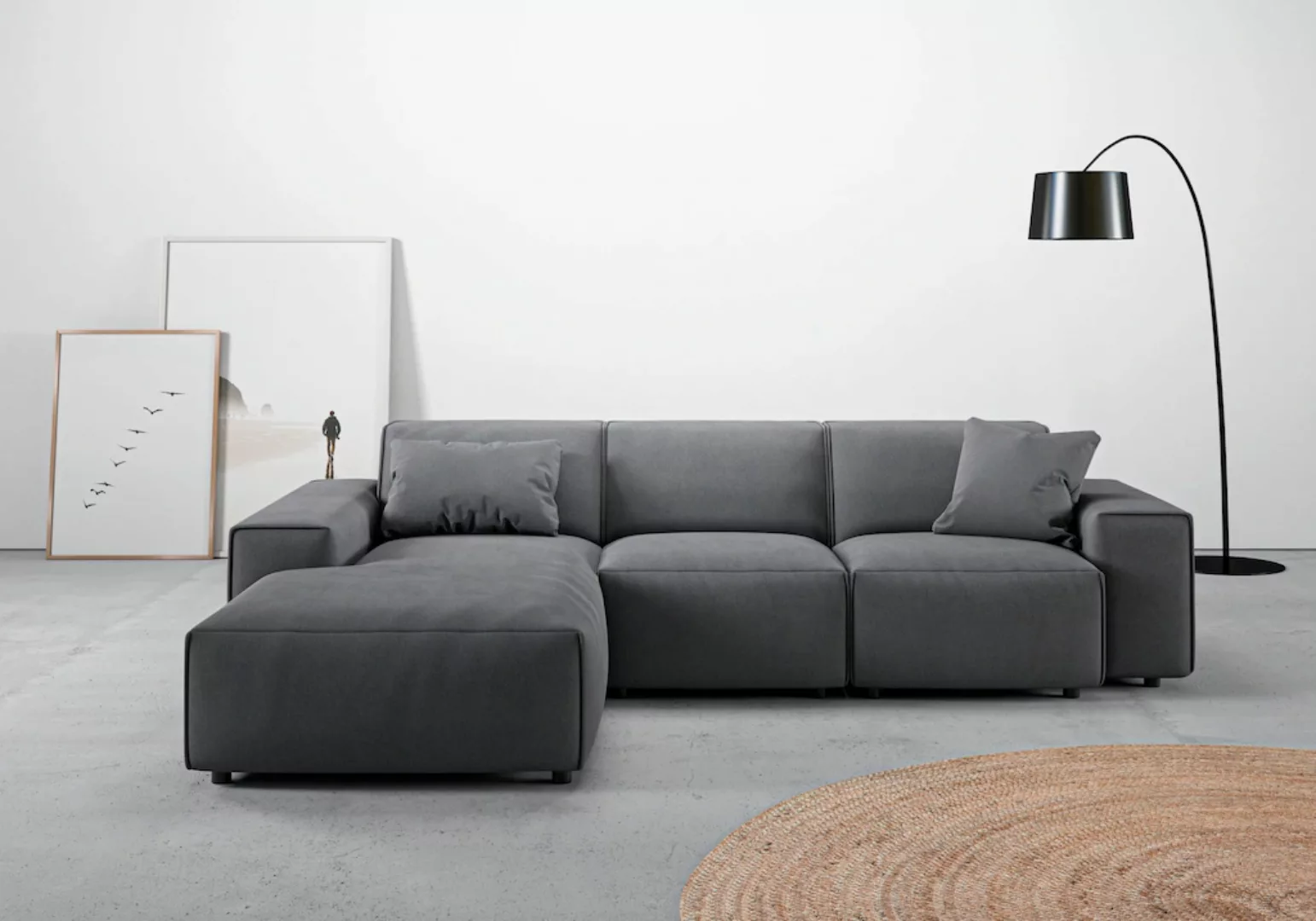 andas Ecksofa "Glimminge L-Form auch in Breitcord, Feincord + Easy care-Bez günstig online kaufen