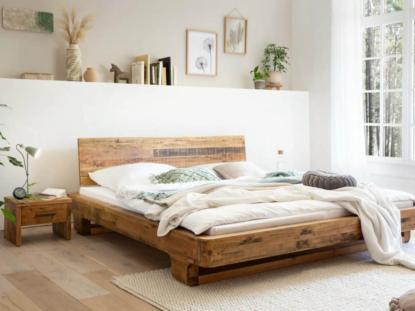 massivum Massivholzbett Bett Sendai 140x200cm Pinie günstig online kaufen