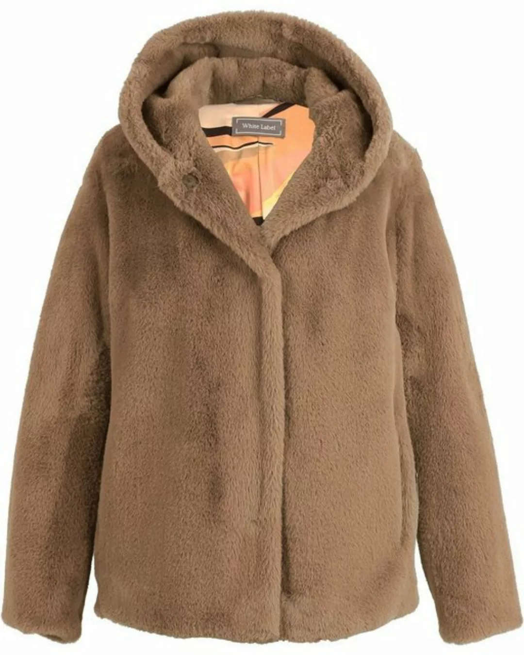 White Label Winterjacke Kapuzen-Fake-Fur-Jacke günstig online kaufen