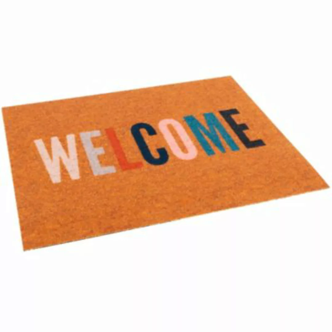 Pergamon In & Outdoor Fußmatte Power Home Welcome Fußmatten orange Gr. 120 günstig online kaufen