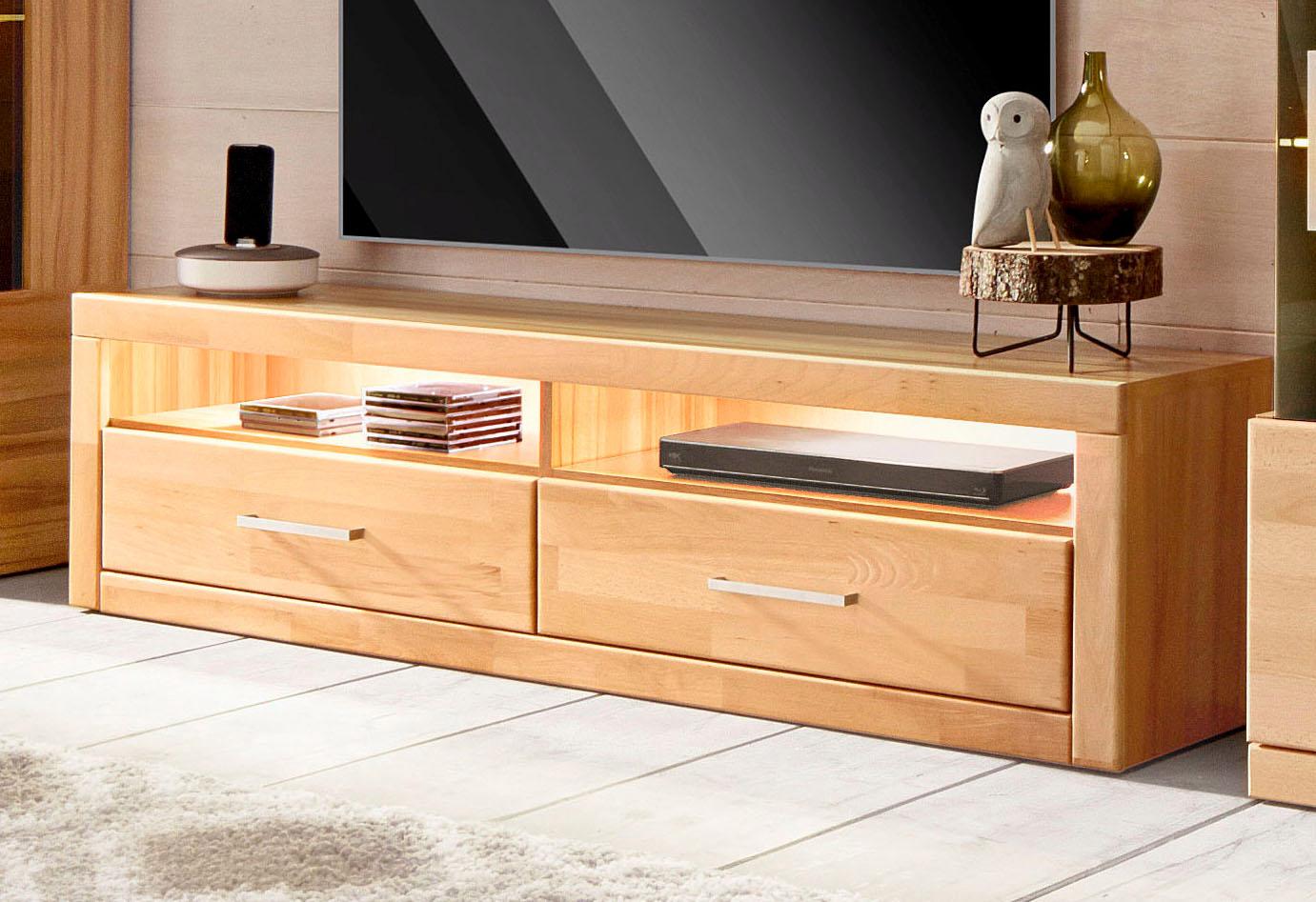 Home affaire Lowboard "Ribe,140cm breit,38cm hoch mit 2 Klappen", Holz mass günstig online kaufen