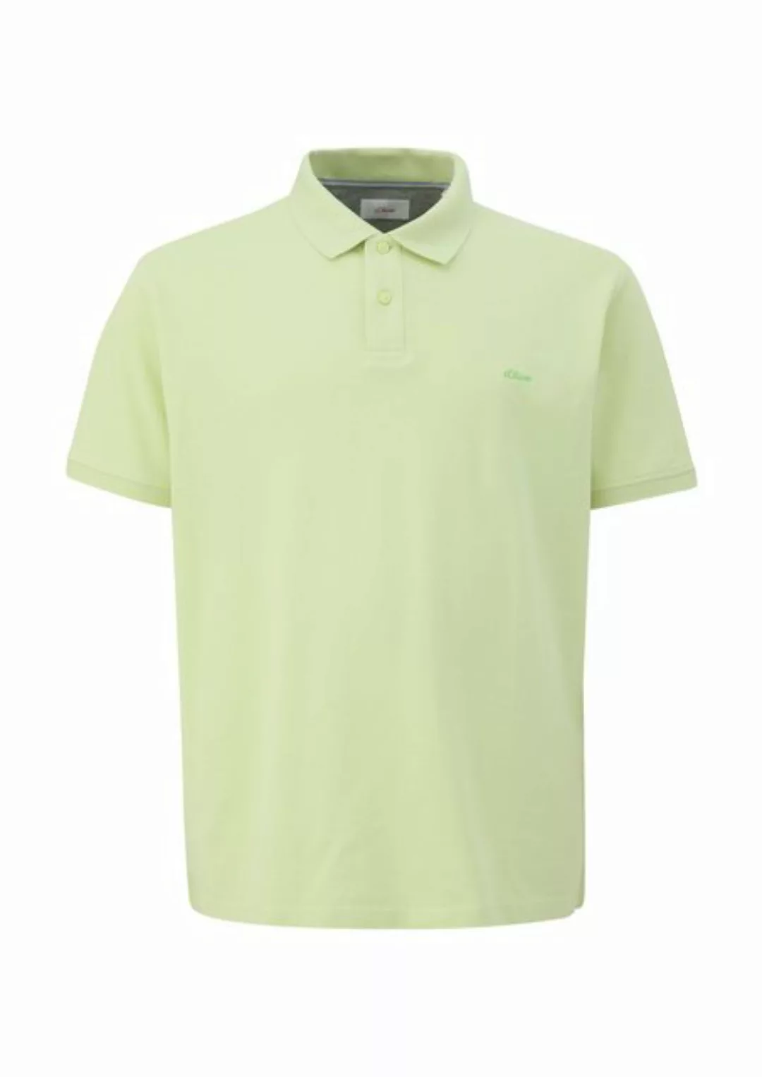 s.Oliver Kurzarmshirt Poloshirt mit kleinem Label-Print Artwork günstig online kaufen