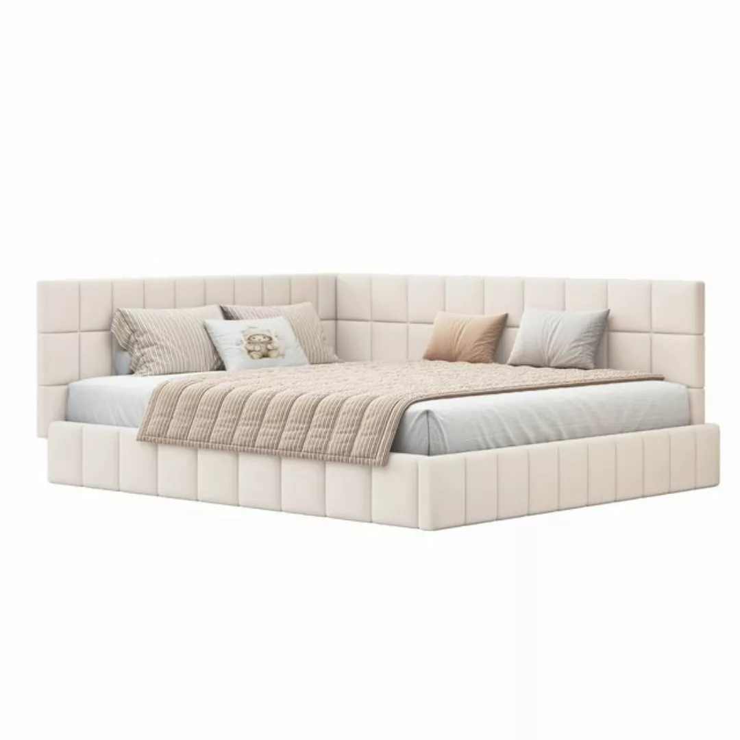 Gotagee Polsterbett Schlafsofa 160x200cm Multifunktionsbett Doppelbett Samt günstig online kaufen