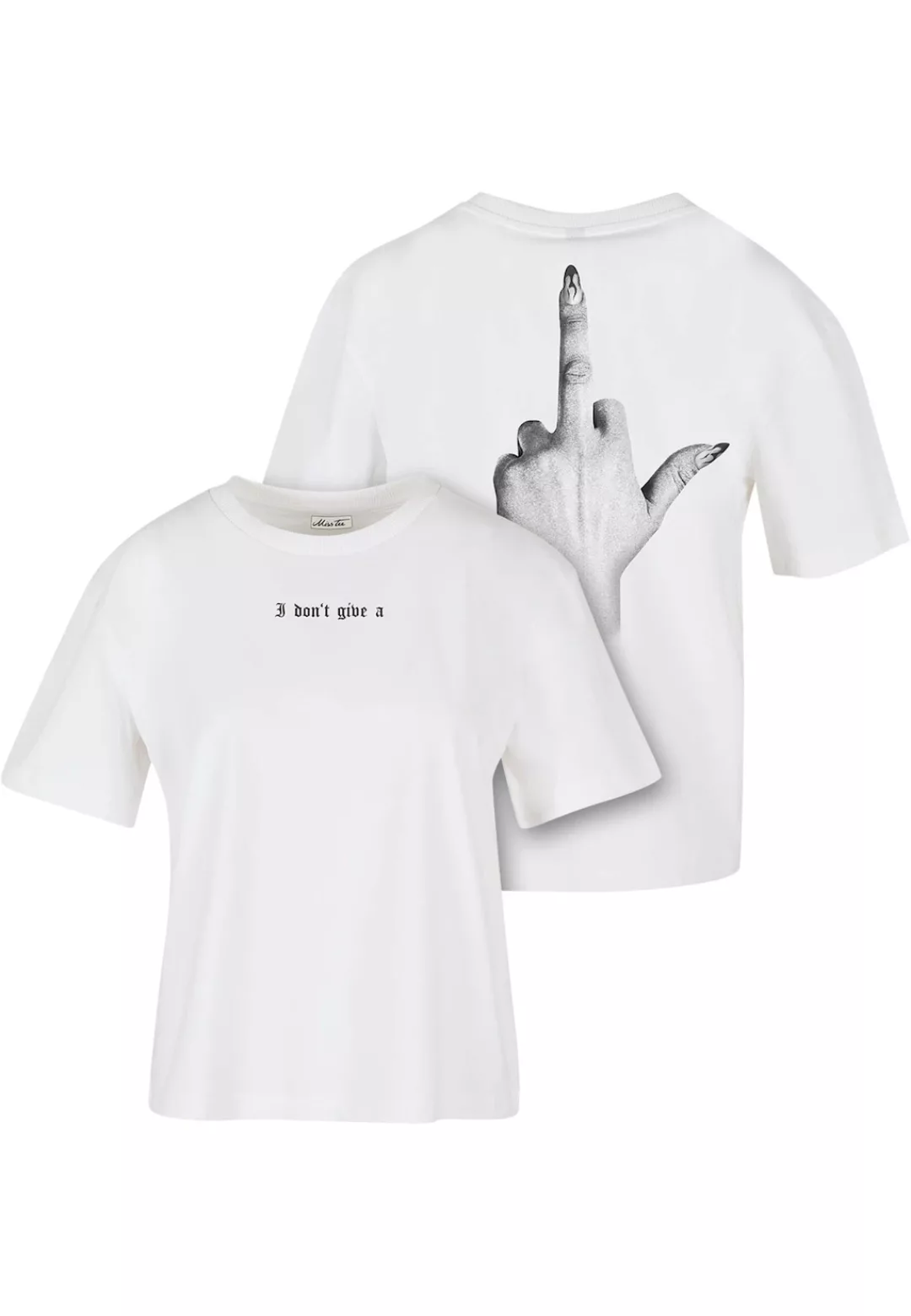 Miss Tee Kurzarmshirt "Miss Tee Damen I Dont Give A F Tee", (1 tlg.) günstig online kaufen