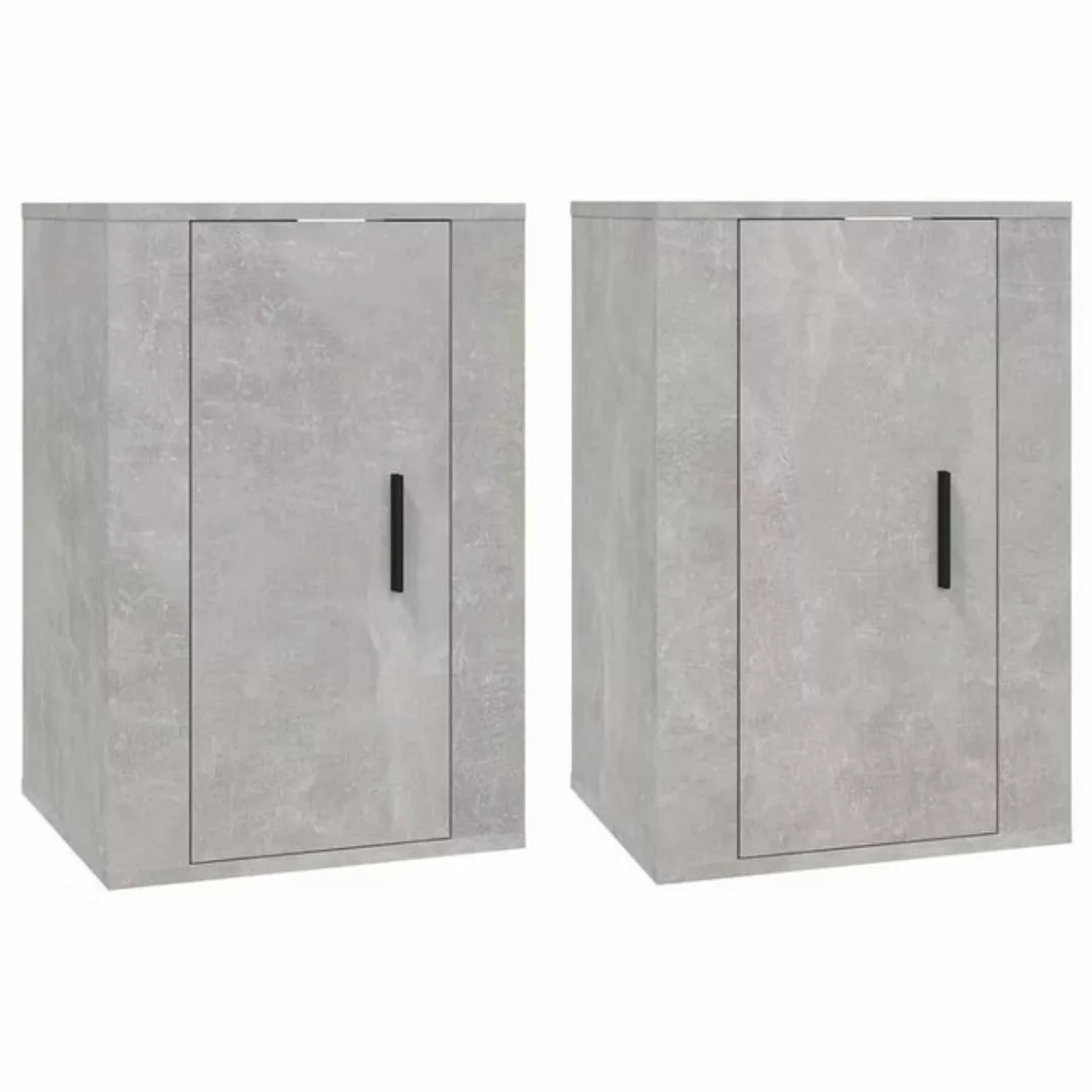 furnicato TV-Schrank TV-Wandschränke 2 Stk. Betongrau 40x34,5x60 cm günstig online kaufen