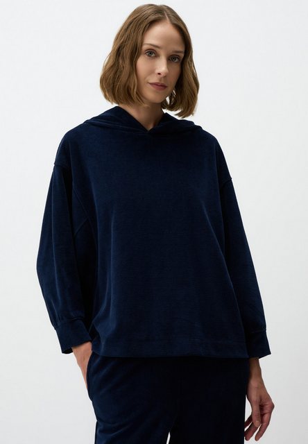 Jimmy Key Sweatshirt Marineblau Samt Oversized Hoodie günstig online kaufen