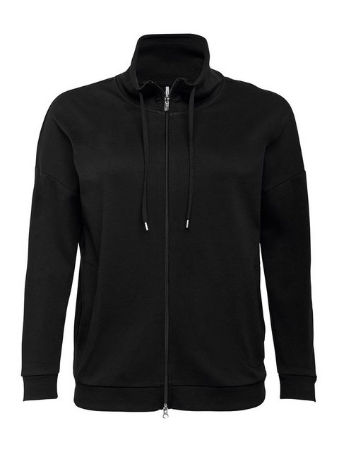 Sheego Sweatjacke "Große Größen", mit Stehkragen und Bindeband günstig online kaufen