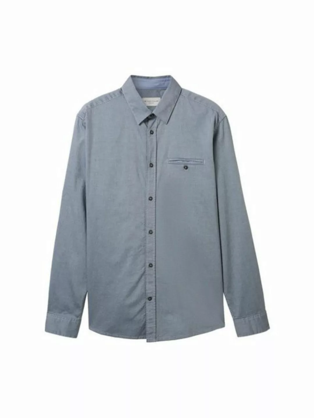 TOM TAILOR T-Shirt structured shirt, navy blue small structure günstig online kaufen