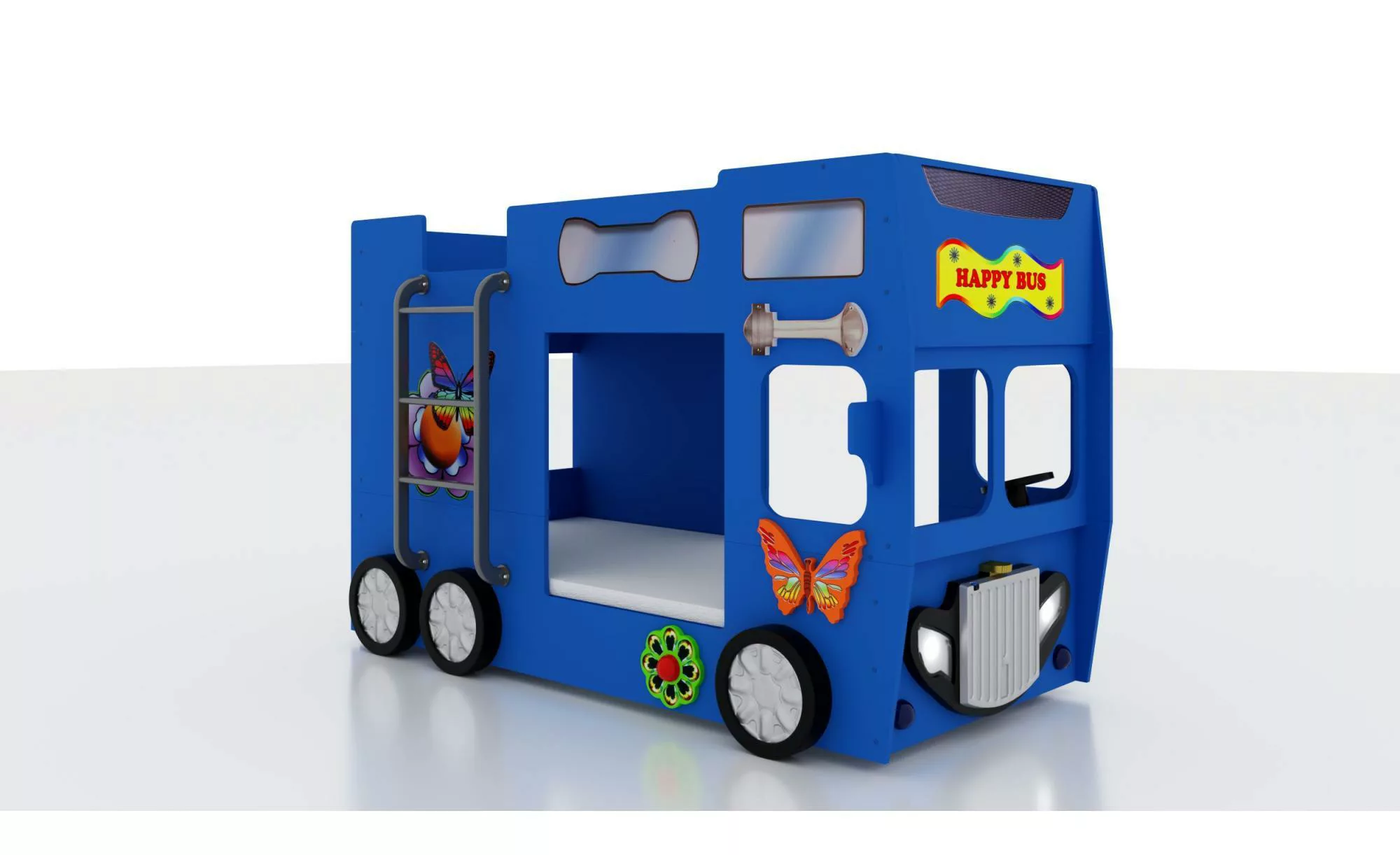 Autobett Bus ¦ blau ¦ Maße (cm): B: 116 H: 150 Kindermöbel > Kinderbetten - günstig online kaufen