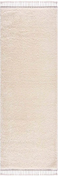 carpet city® Shaggy Pulpy Uni Einfarbig 100 Creme creme Gr. 80 x 80 günstig online kaufen