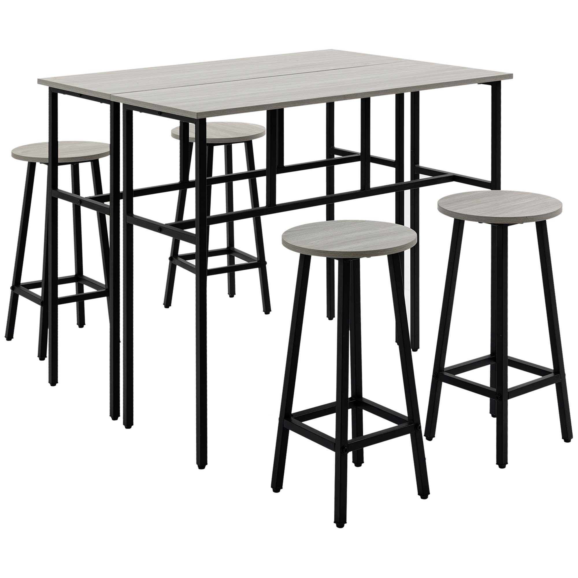 HOMCOM Bargruppe Bartisch-Set im Industriedesign, (Set, günstig online kaufen