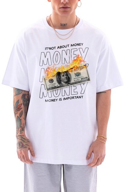 OSSY HOMER Print-Shirt Oversized Herren T-Shirt – "Money Is Important" Desi günstig online kaufen