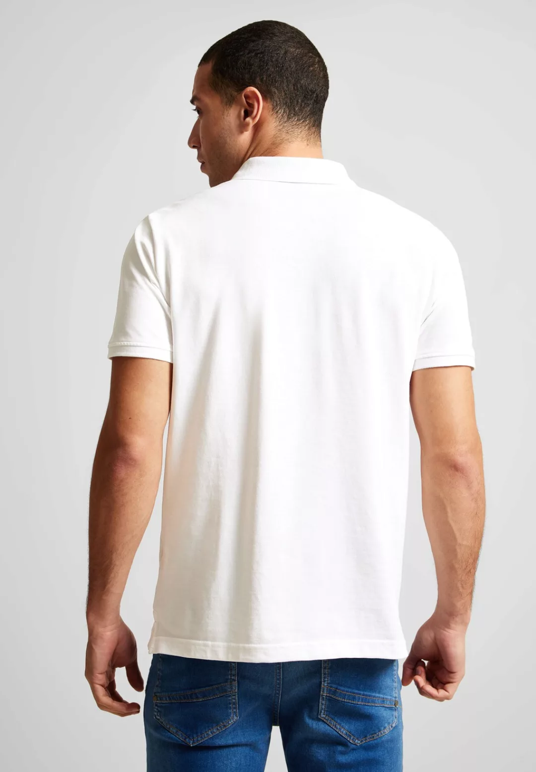 STREET ONE MEN Poloshirt in Unifarbe günstig online kaufen