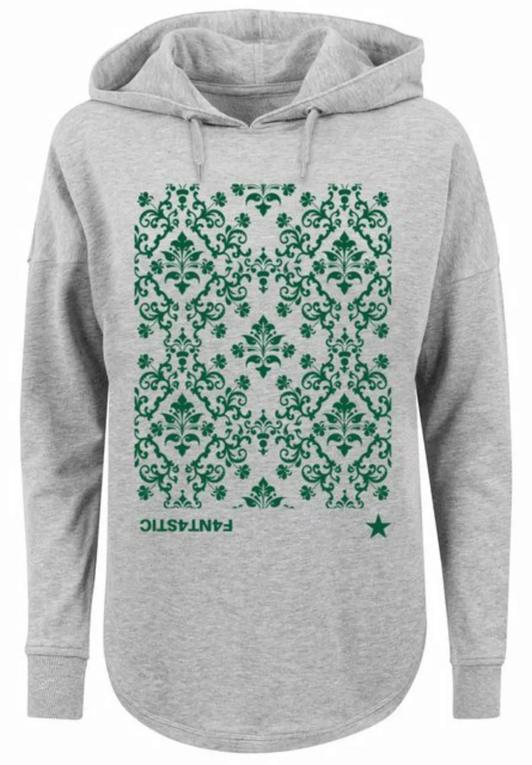 F4NT4STIC Kapuzenpullover Blumen Muster Grün Print günstig online kaufen