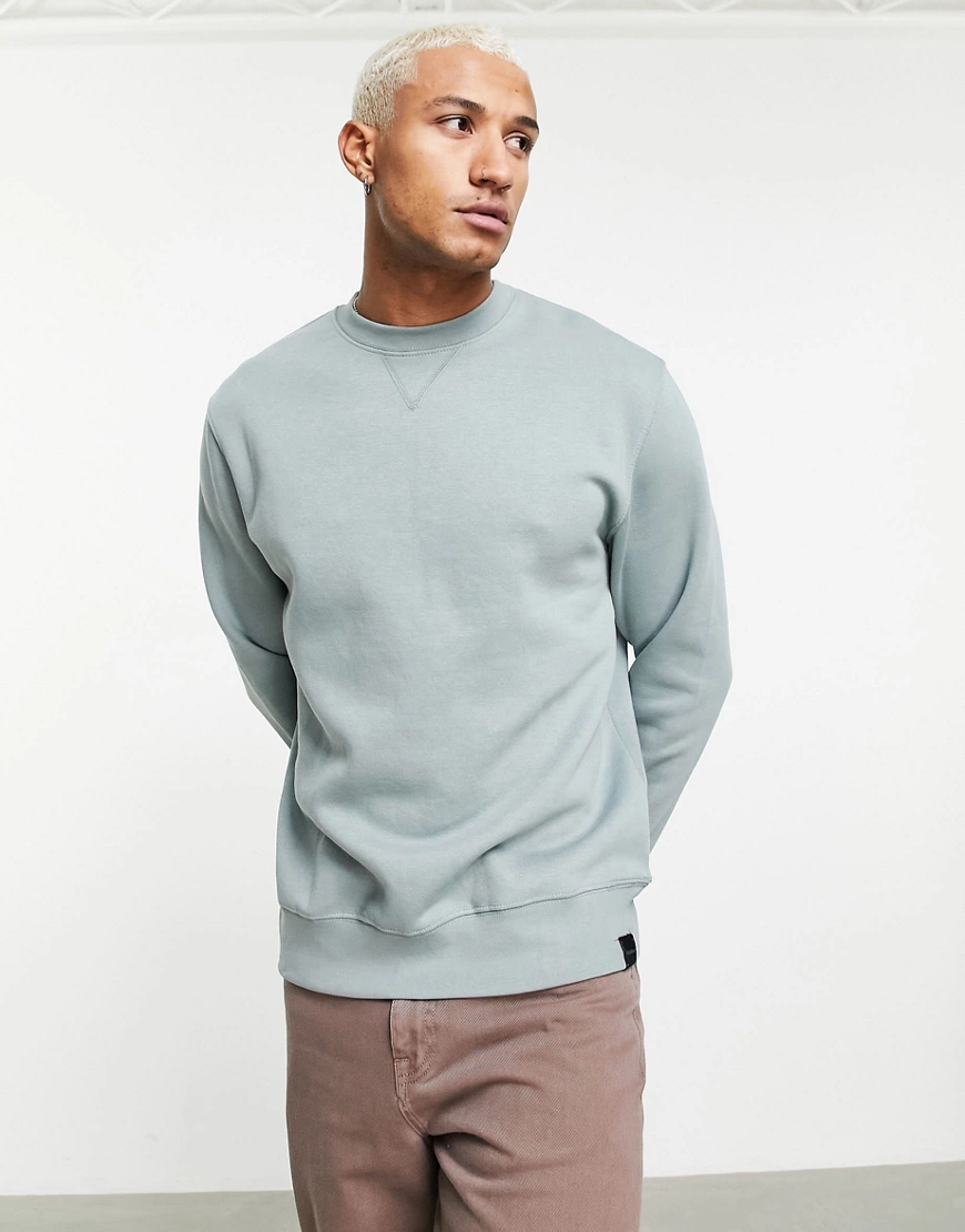 Pull&Bear – Join Life – Sweatshirt in Blau-Grün günstig online kaufen