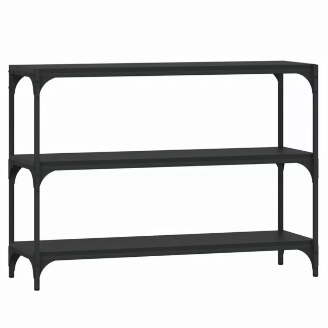 furnicato Bücherregal Schwarz 100x33x70,5 cm Holzwerkstoff und Stahl, 1-tlg günstig online kaufen