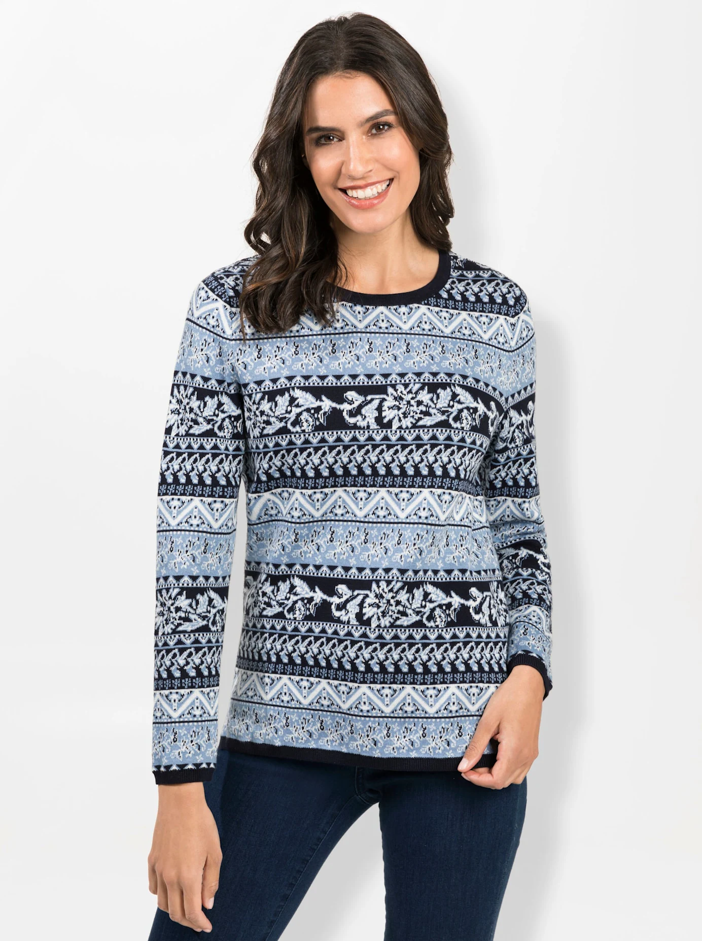 Inspirationen Jacquardpullover "Jacquard-Pullover" günstig online kaufen