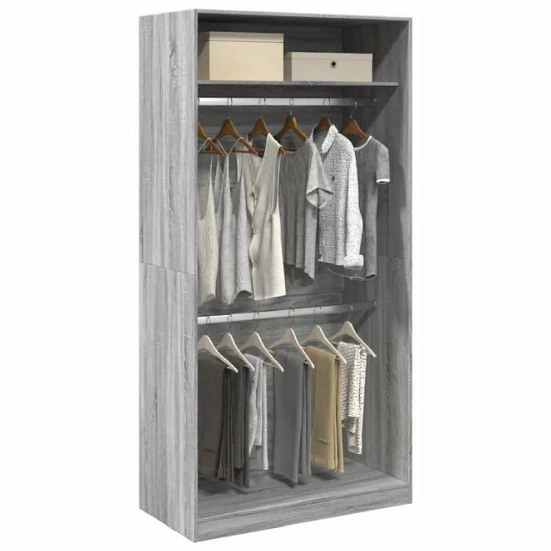 vidaXL Kleiderschrank Kleiderschrank Grau Sonoma 100x50x200 cm Spanplatte günstig online kaufen