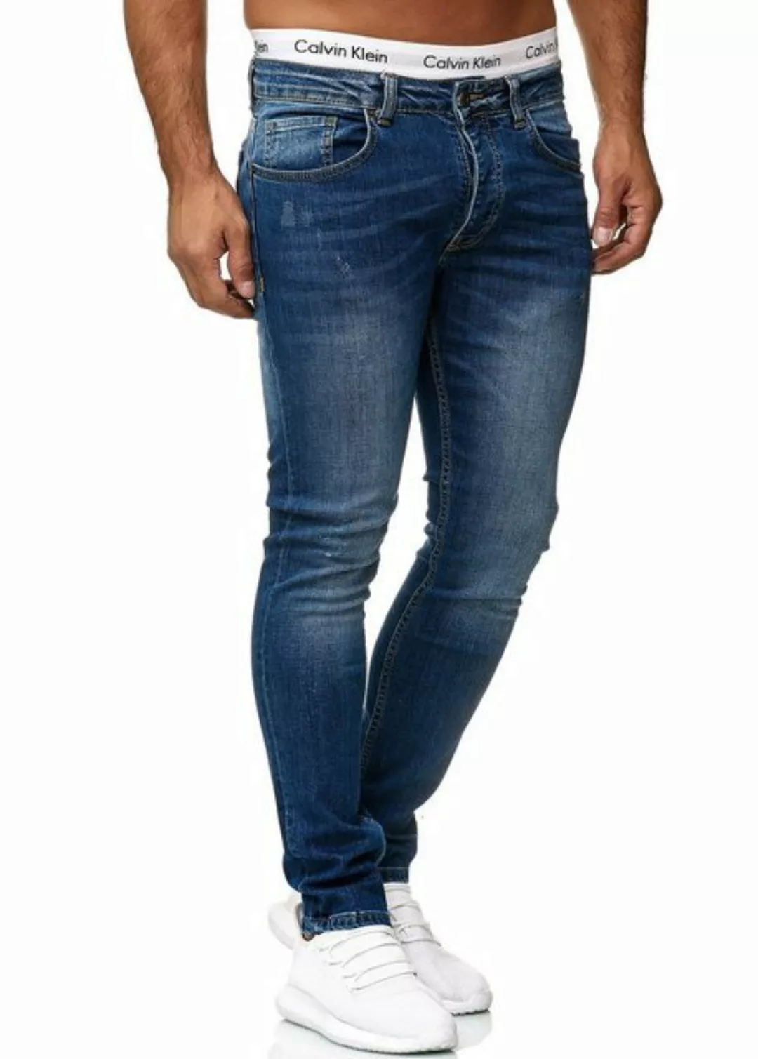 Code47 Skinny-fit-Jeans Code47 Designer Herren Jeans Hose Regular Skinny günstig online kaufen